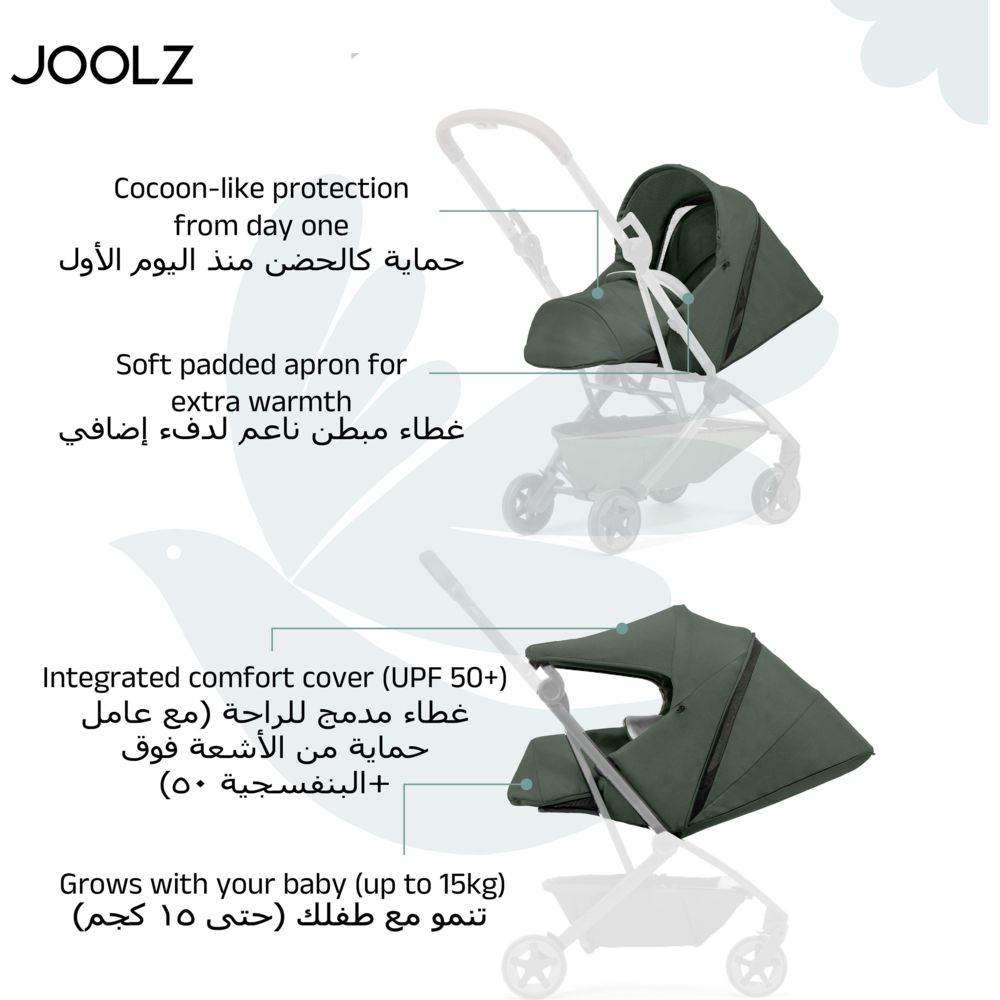 Joolz Aer² Nest to seat - Forest green