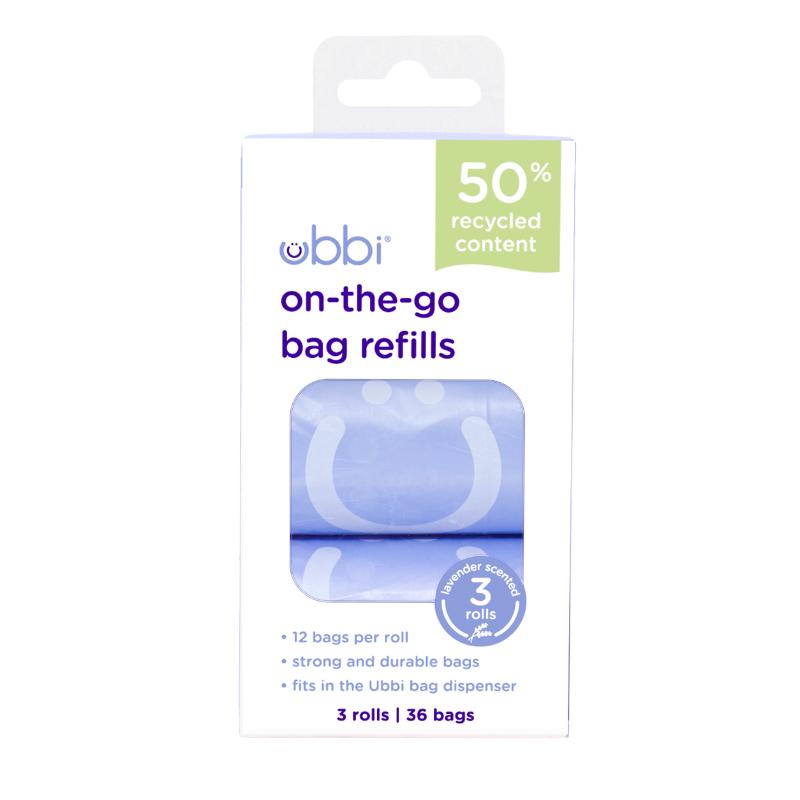 أوبي - موزع أكياس مع عبوات إعادة التعبئة - رمادي