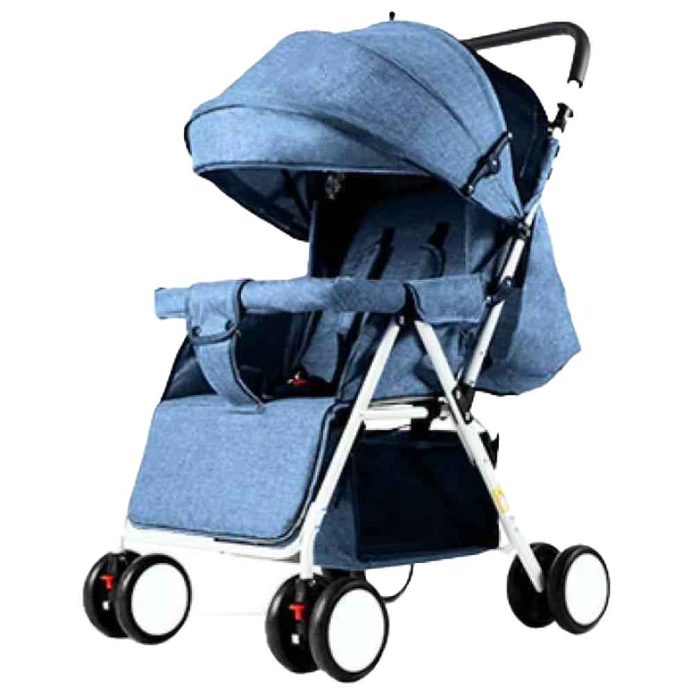 Dreeba - Foldable Push Stroller w/ Storage Basket - Blue