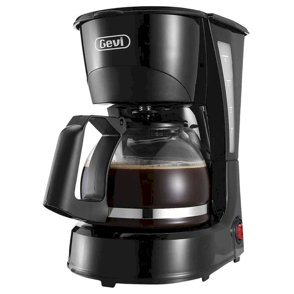 Gevi - 4 Cups Small Coffee Maker - Black - 600 W