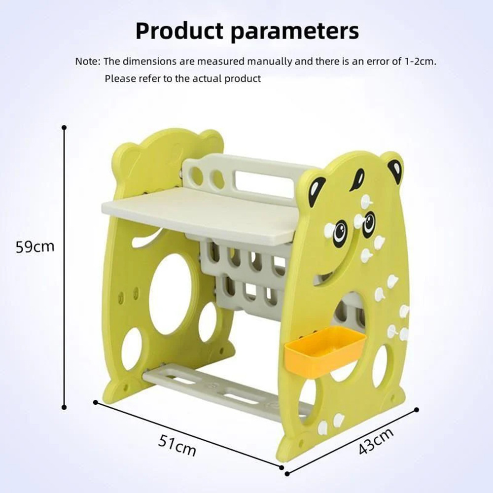 Dreeba - 3-In-1 Kid's Bookshelf, Drawing Board & Chair - Yellow