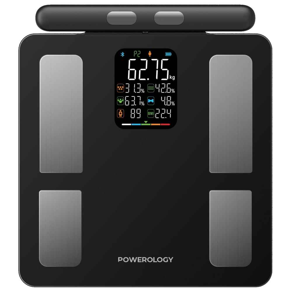 باورولوجي - ميزان ذكي متطور عالي الدقة - أسود