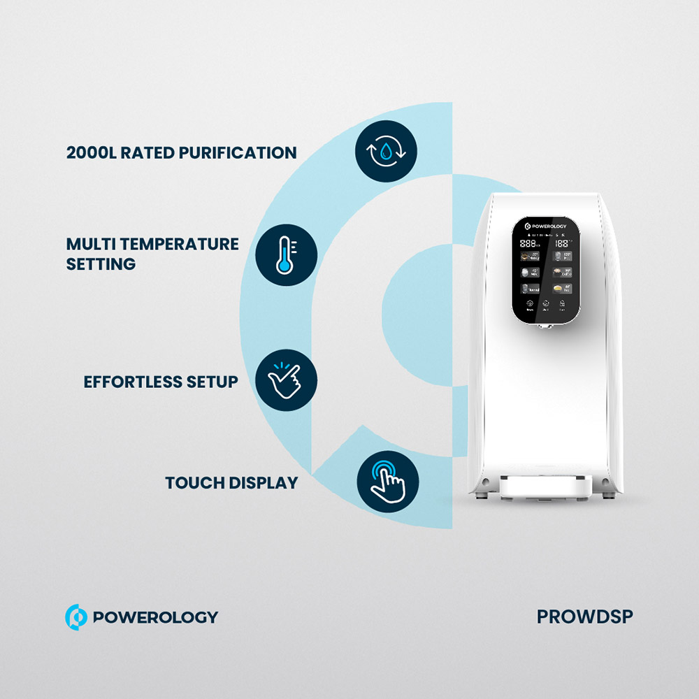 باورولوجي - جهاز تنقية وتوزيع مياه بالتناضح العكسي - أبيض - 3 لتر