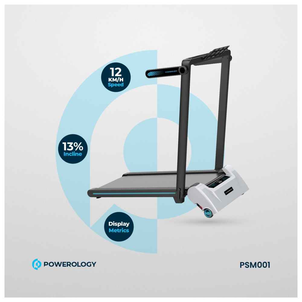 باورولوجي - جهاز مشي قابل للطي مع 5 مستويات انحدار - أسود - 120 كلغ