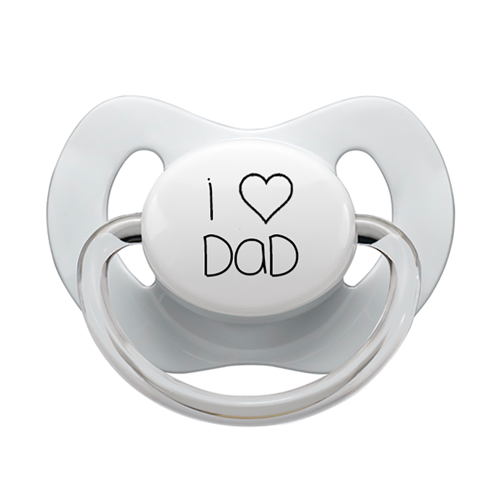 Littlemico - I Love Dad Pacifier - 5M+ - Grey