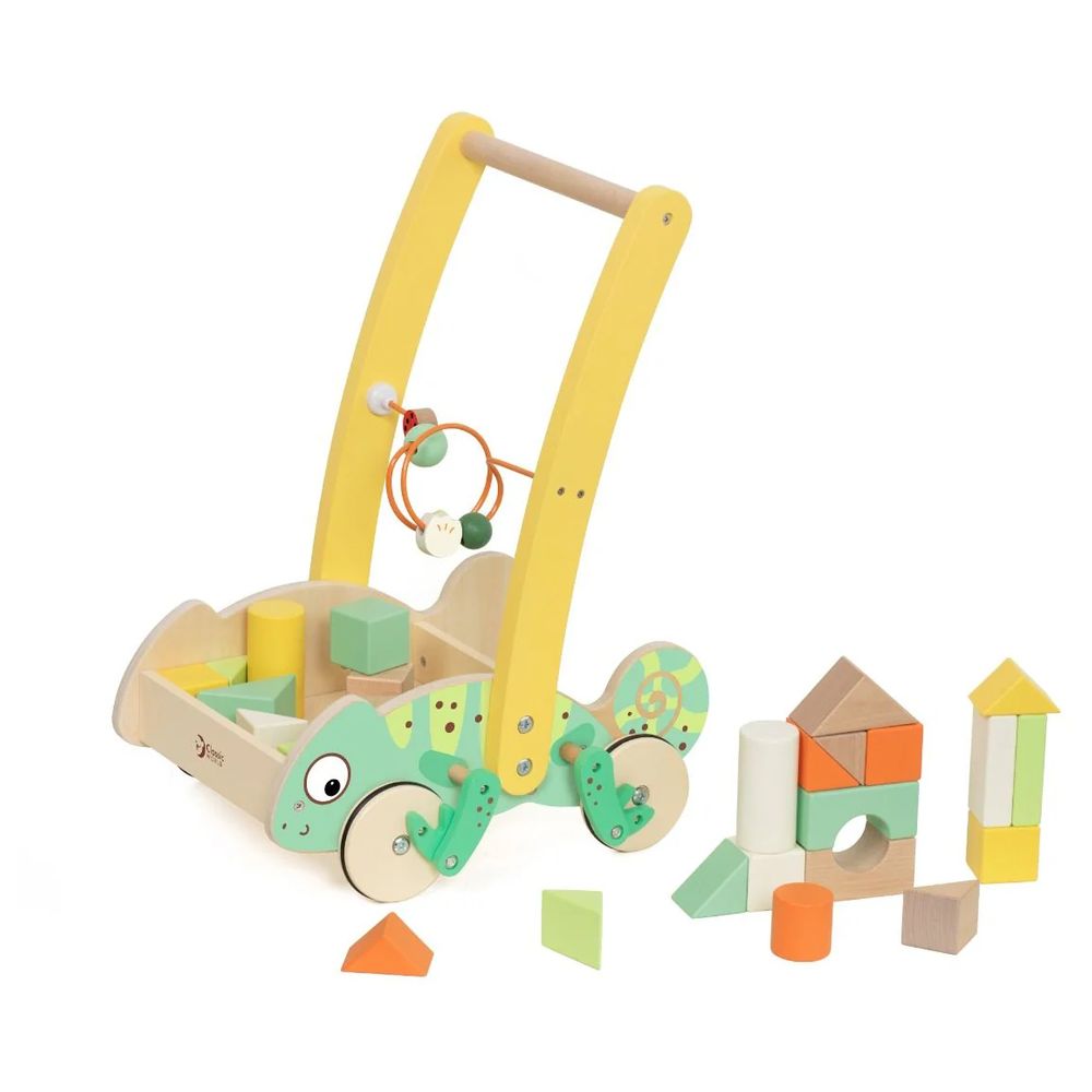 Classic World - Baby Walker With Blocks - 28 Pc Set