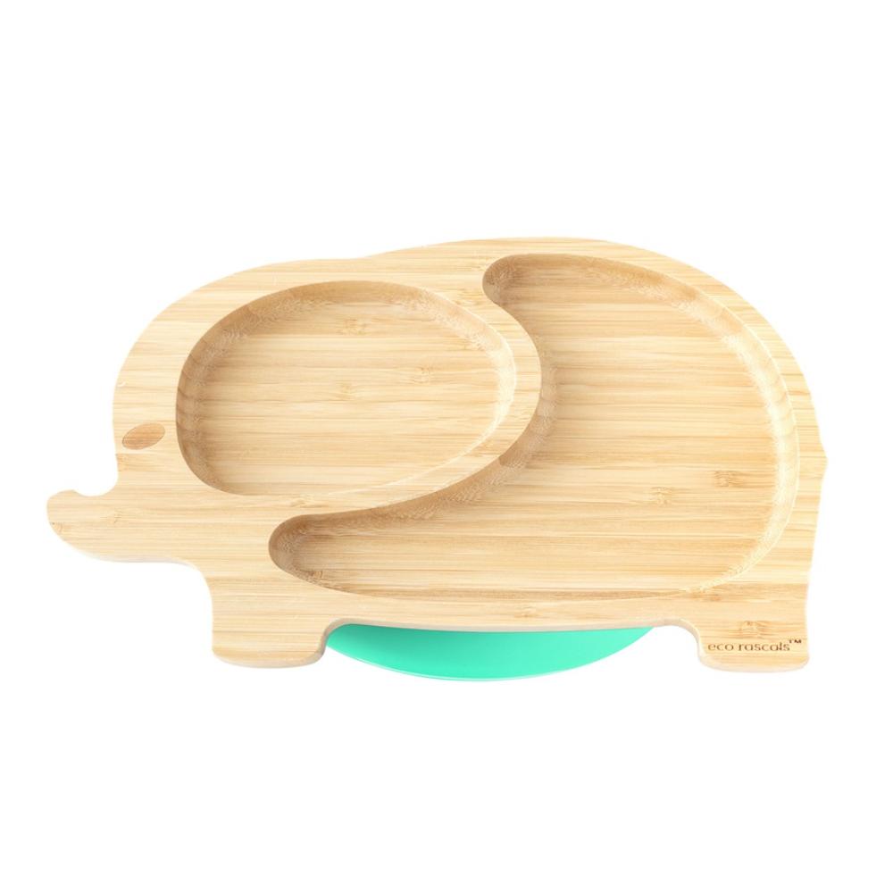 Eco Rascals Elephant Plate - Green