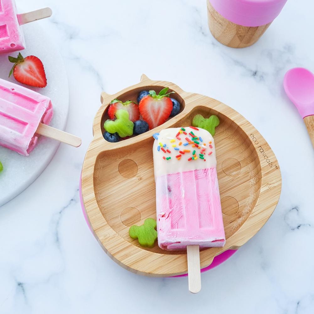 Eco Rascals Ladybird Plate - Pink/Beige