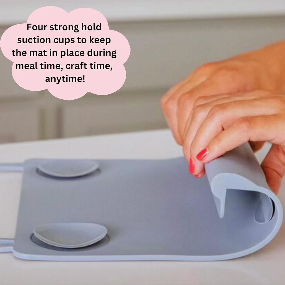 The Table Tyke - Baby Silicone Placemat - Slate Grey