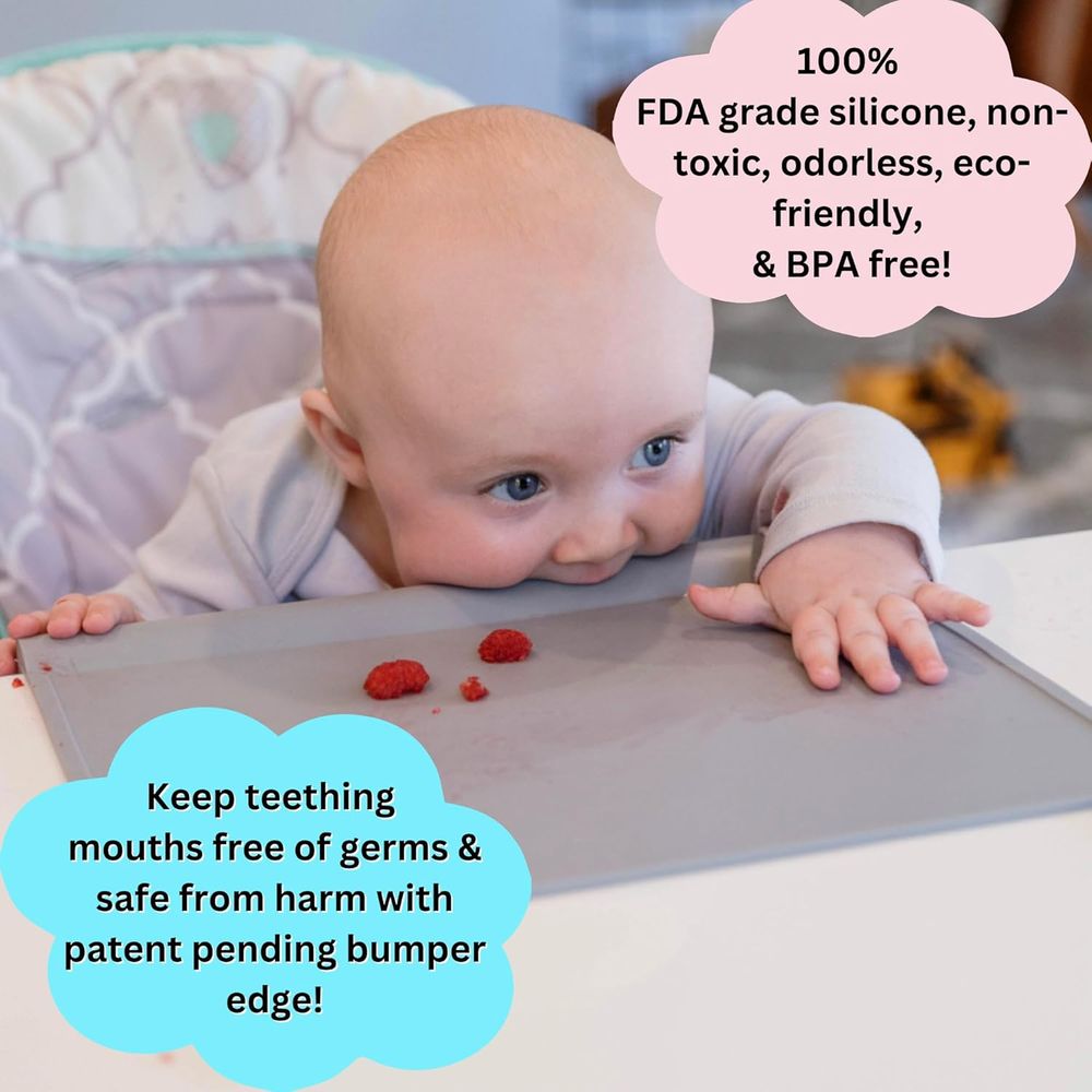 The Table Tyke - Baby Silicone Placemat - Sage Green