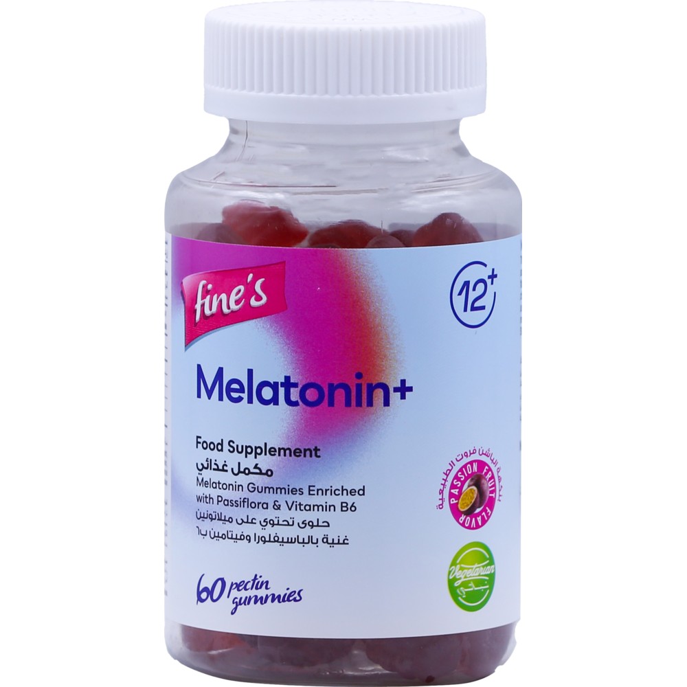 سوليندا - مكمل ميلاتونين فاينز - 60 حبة حلوى البكتين للمضغ