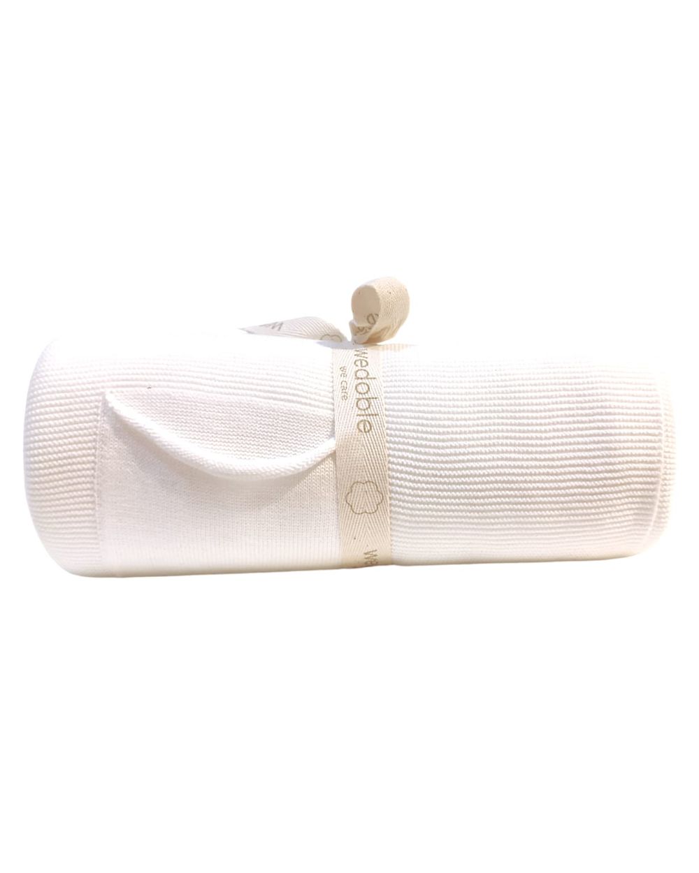 ويدوبل - بطانية أطفال محبوكة من القطن العضوي - لؤلؤي