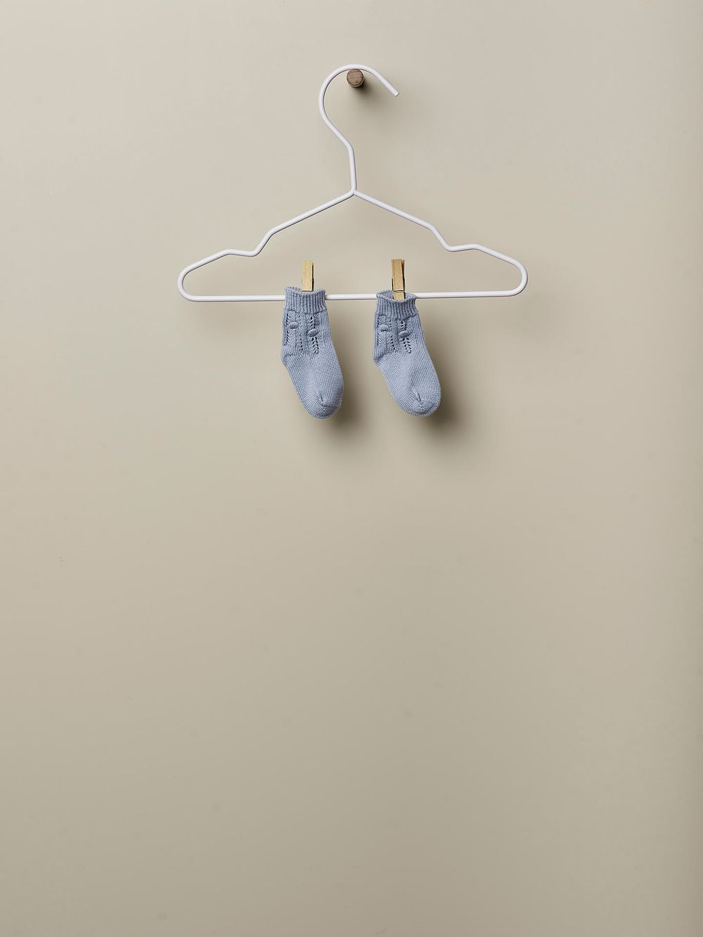 ويدوبل - جوارب أطفال محبوكة من القطن العضوي - أزرق ناعم