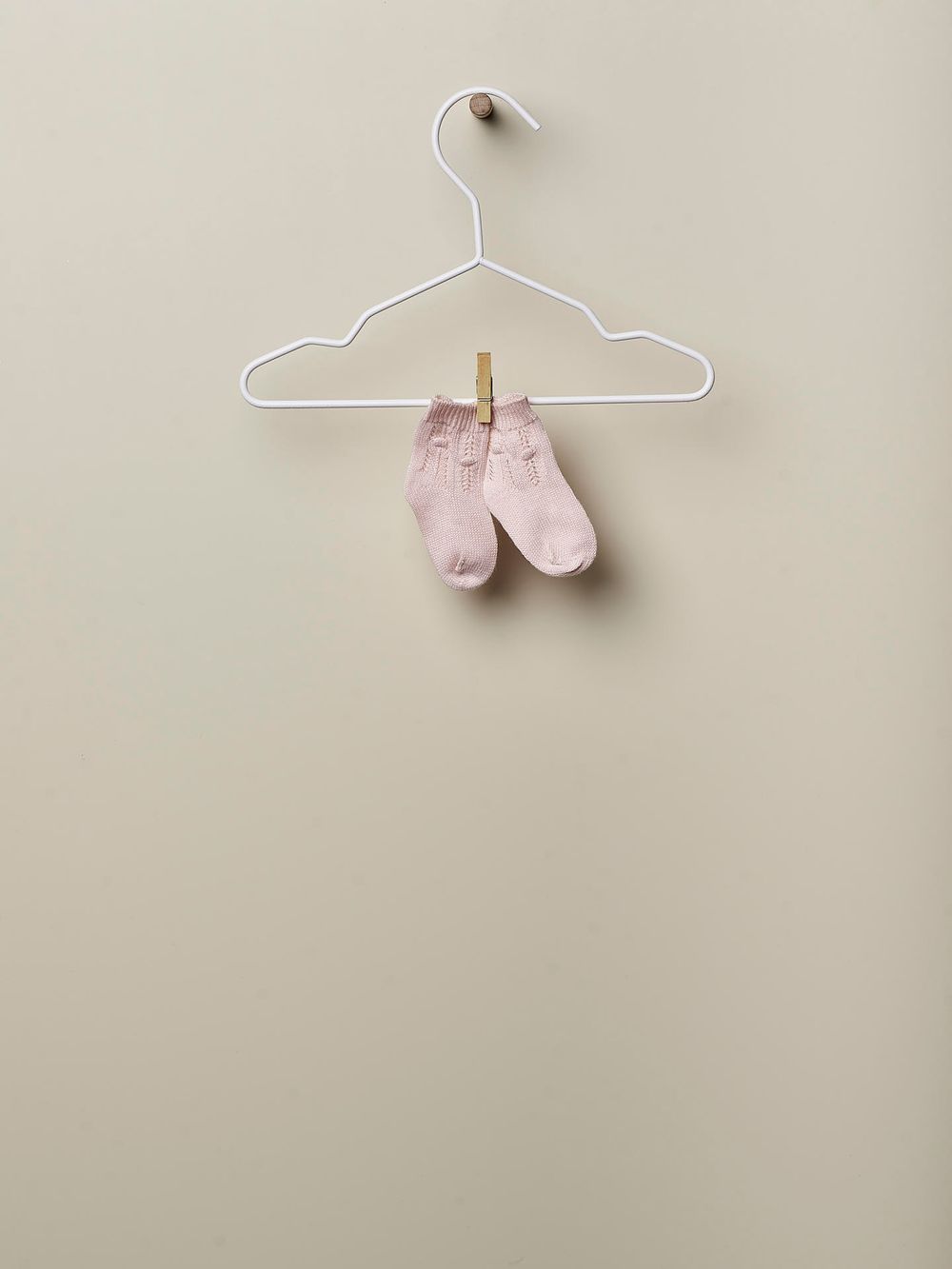 ويدوبل - جوارب أطفال محبوكة من القطن العضوي - زهري ناعم