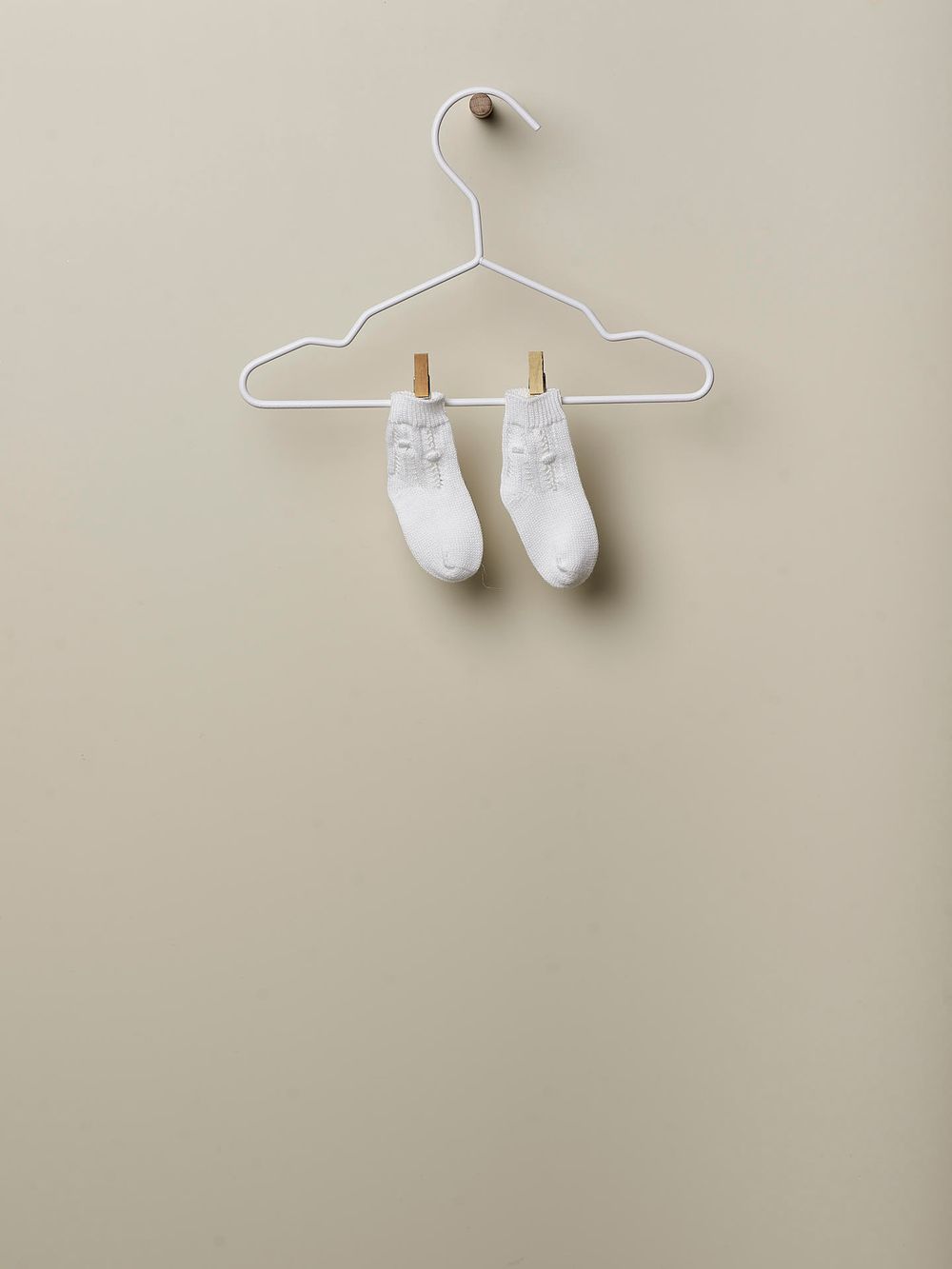 ويدوبل - جوارب أطفال محبوكة من القطن العضوي - لؤلؤي