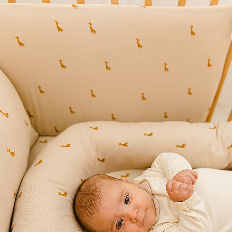 جلوب - واقي حاجز السرير العضوي للأطفال - سفاري - 190×35 سم