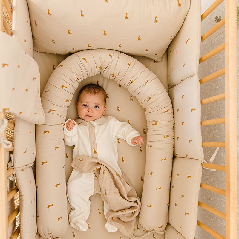 جلوب - واقي حاجز السرير العضوي للأطفال - سفاري - 360×30 سم