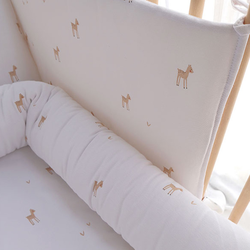 Gloop - Organic Baby Cot Bumper - Little Deer - 190x35cm
