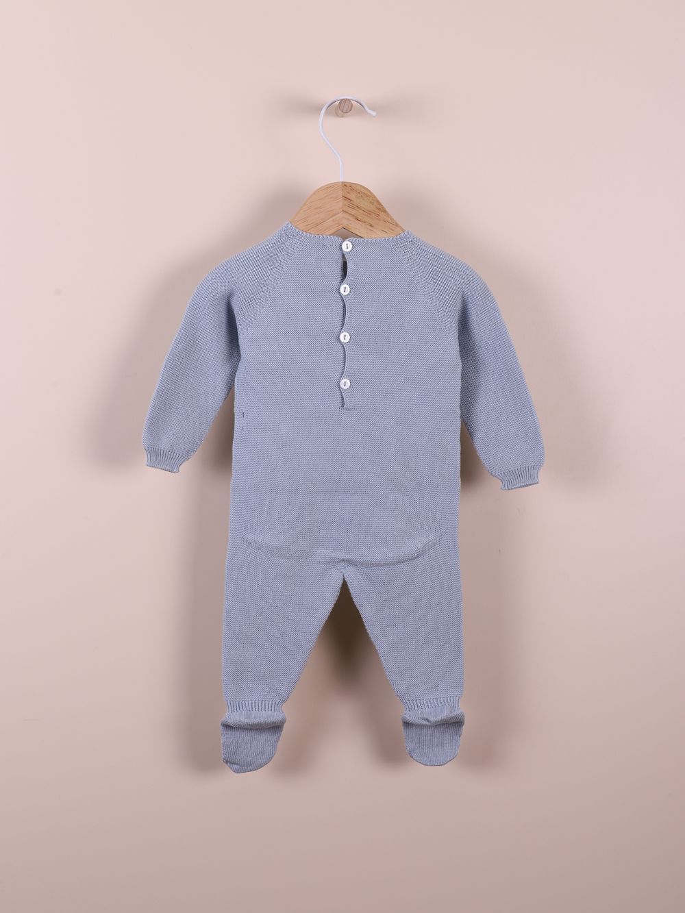 Wedoble Baby's Organic Cotton Fine Knitted Babygrow