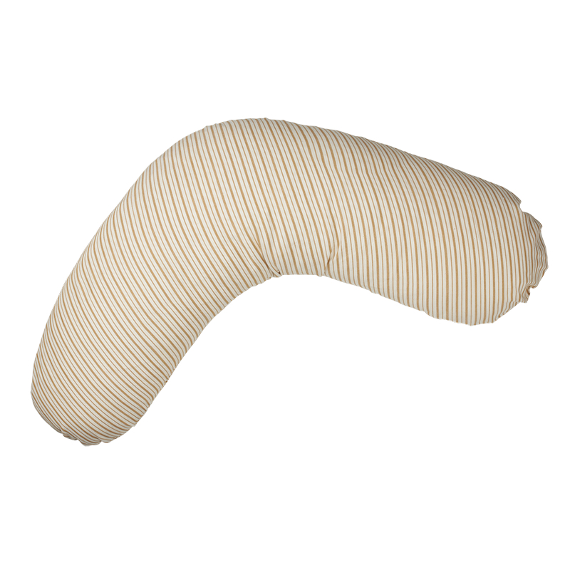 Fabelab - Kapok Nursing Pillow With Cotton Cover - Caramel Stripes