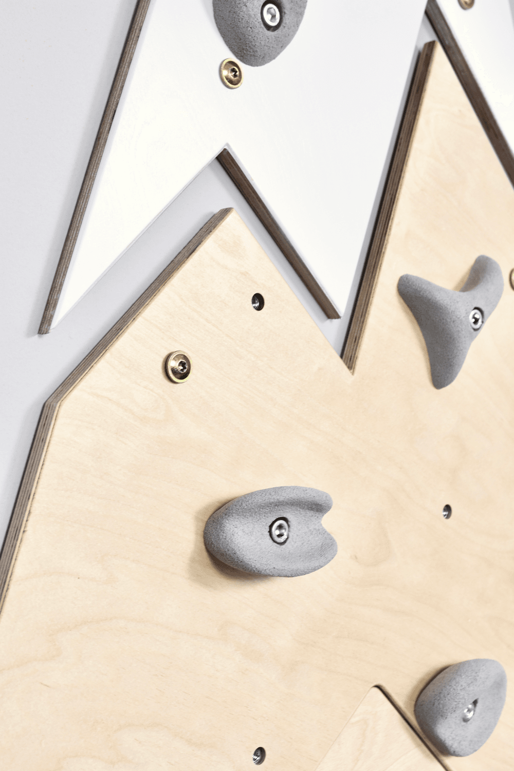 نوكي - مجموعة جدار التسلق - صغير - خشب طبيعي وأبيض