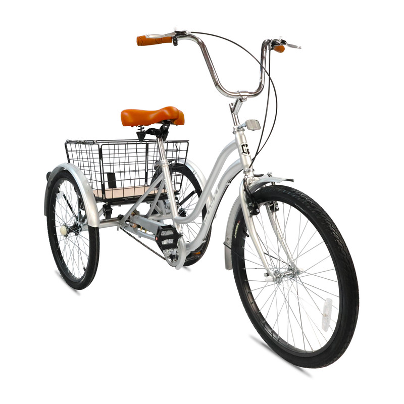 Mogoo - Hauler Single Speed Tricycle - Silver - 26-Inch