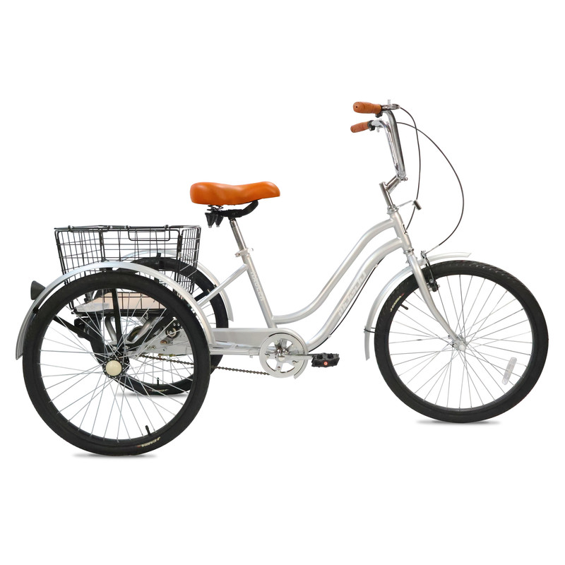 Mogoo - Hauler Single Speed Tricycle - Silver - 26-Inch