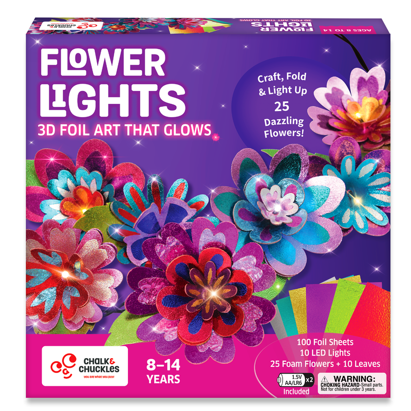 مجموعة أدوات فنية يدوية من رقائق معدنية لتزيين الزهور ثلاثية الأبعاد من تشاك آند تشاكلز - متعددة الألوان