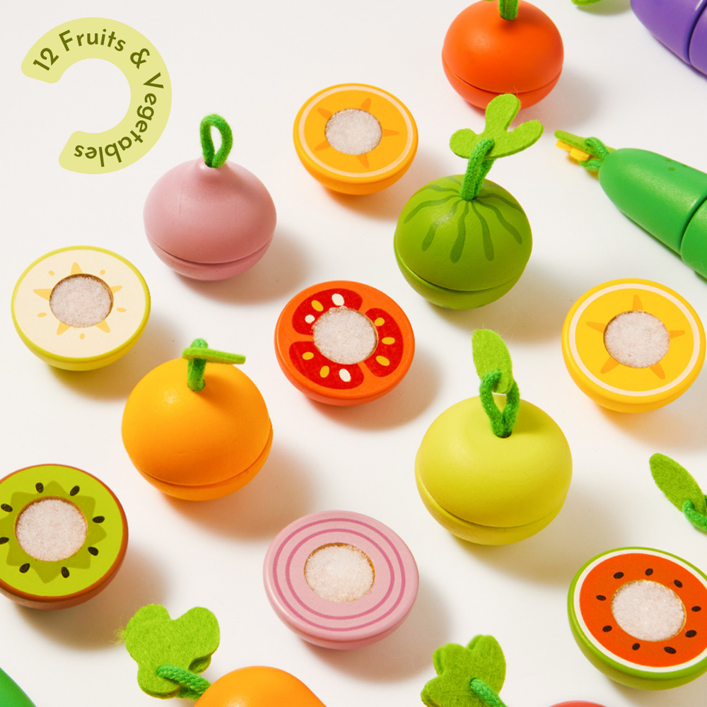 Mideer - Wooden Chopping Set - 15pcs