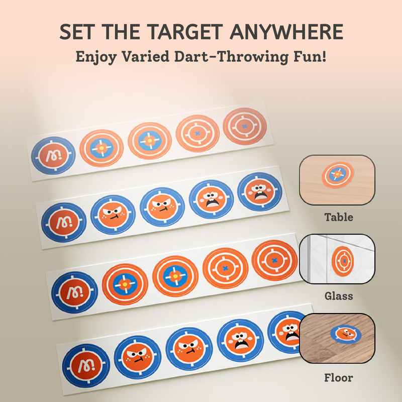 Mideer - Suction Dart & Target Sticker Set - 3 Pcs