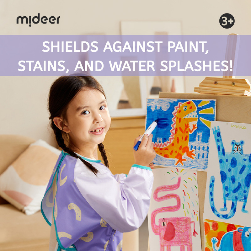 Mideer Kids' Waterproof Art Smock - Lime Green