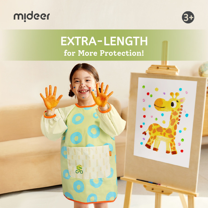 Mideer Kids' Waterproof Art Smock - Lime Green