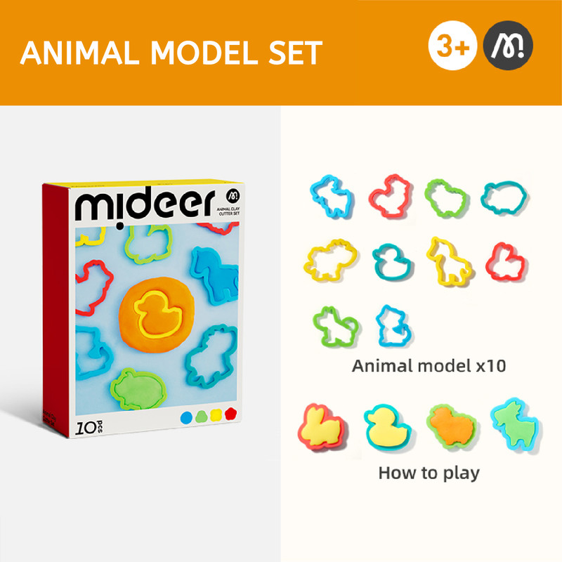 Mideer - Clay Cutting Molds - 10 Pcs