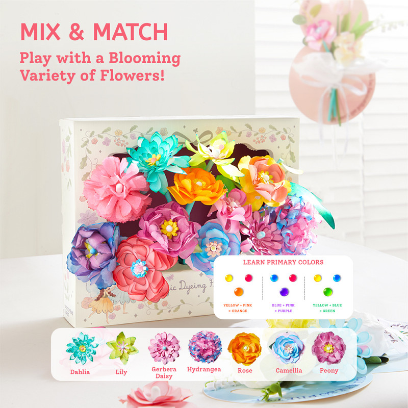 Mideer - DIY Magic Dyeing Florist Craft Kit - Multicolor