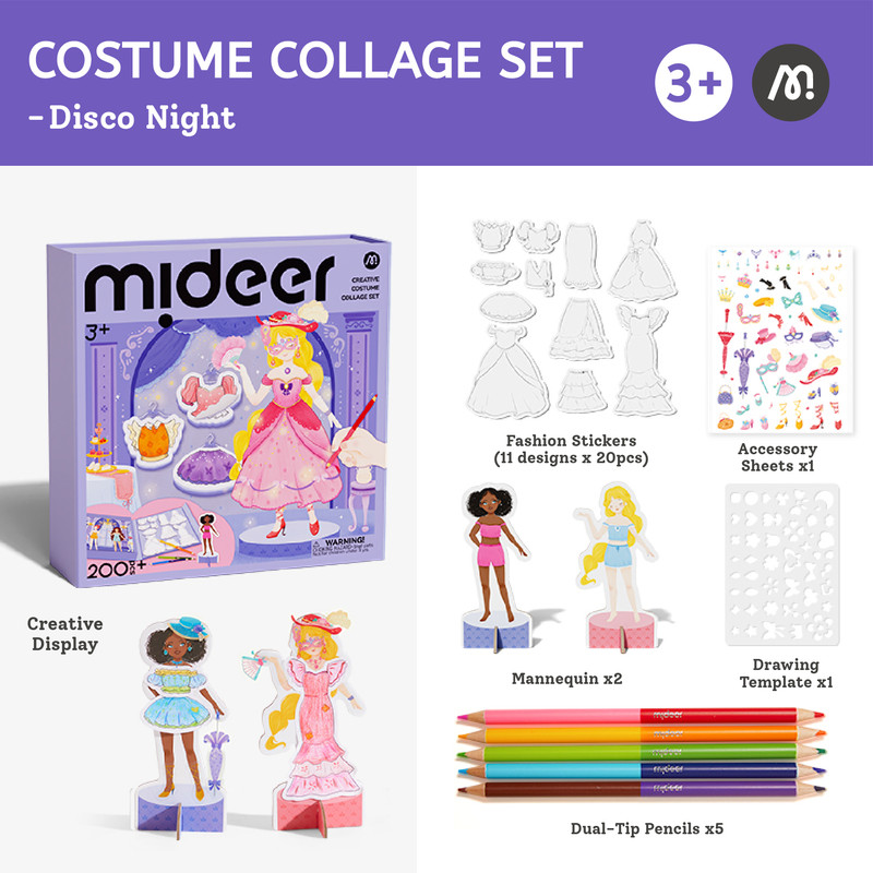 Mideer - Costume Collage Set - 200+ Pcs