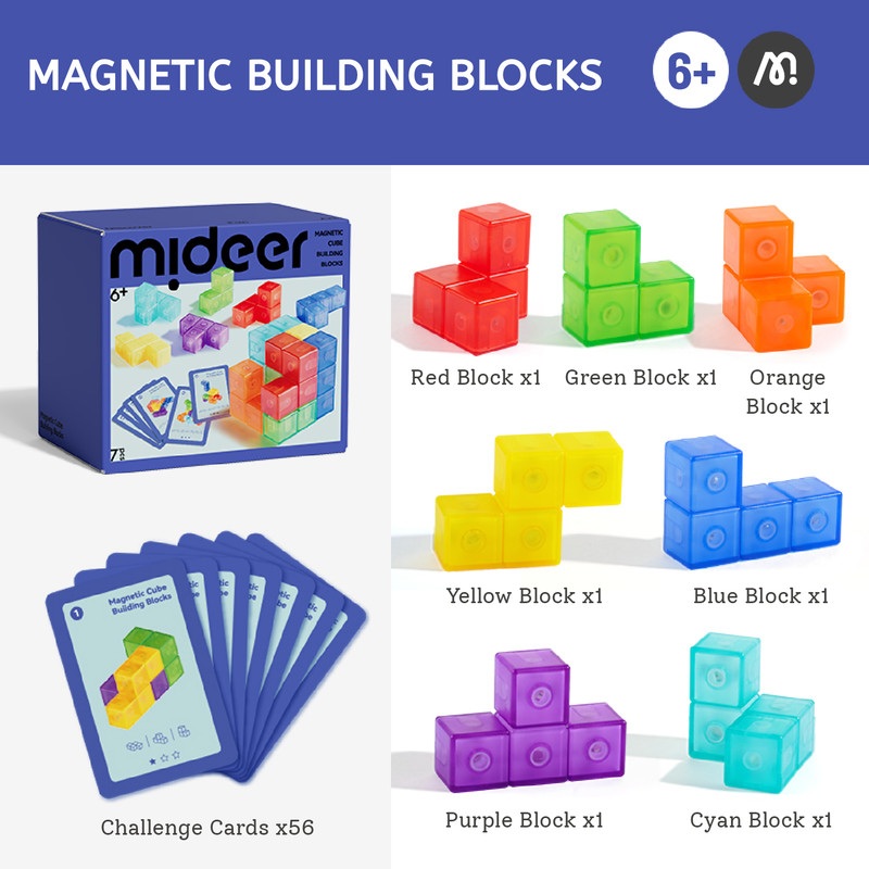 Mideer Magnetic Building Blocks Cube