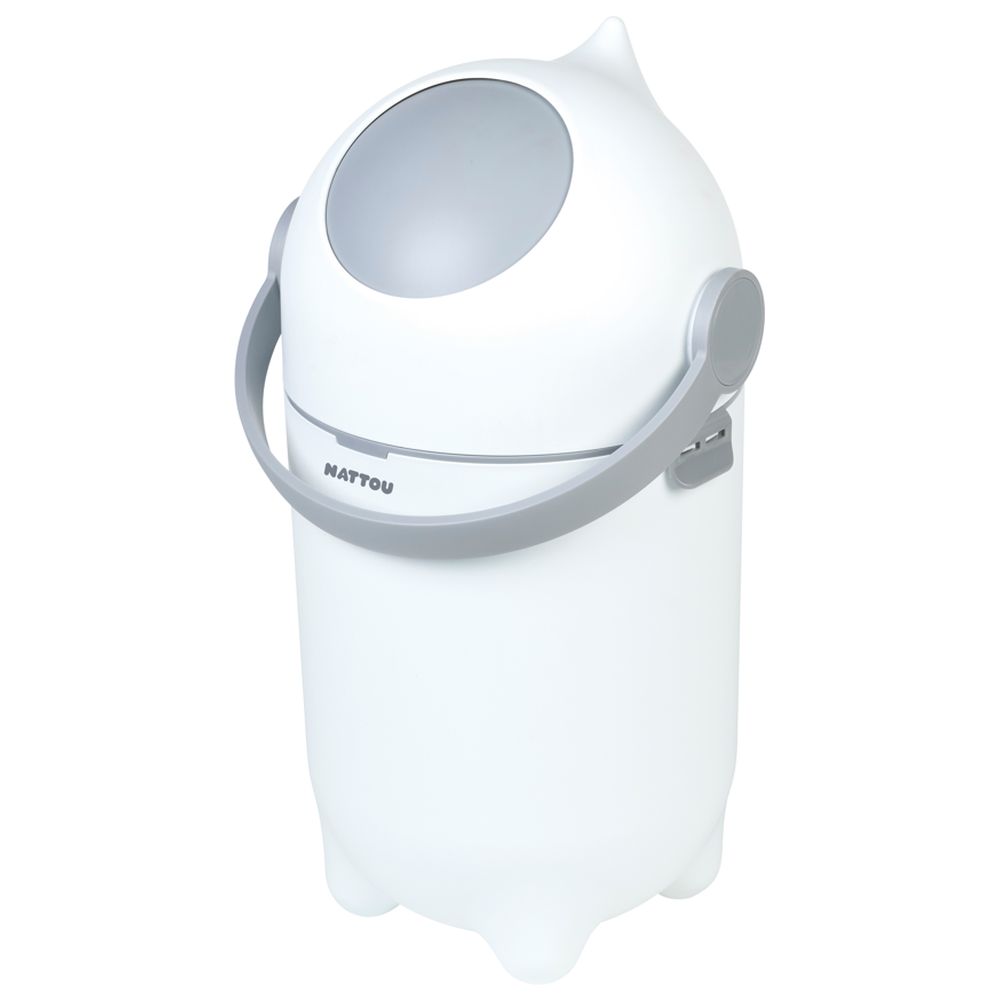 Nattou - Care Dropy Diaper Bin - White