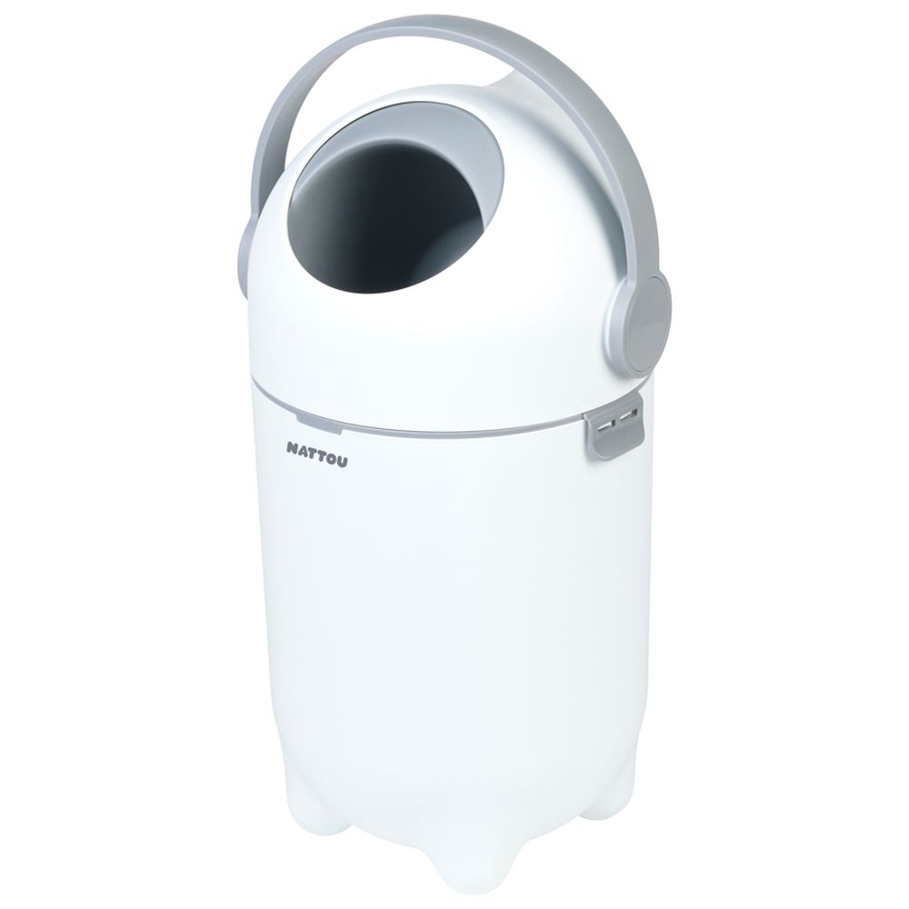 Nattou - Care Dropy Diaper Bin - White