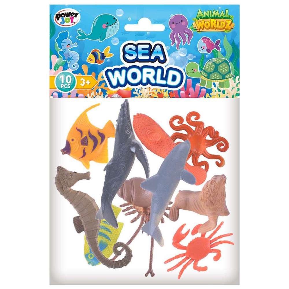 باور جوي - عالم الحيوانات البحرية - قد يختلف الطراز - 10 قطع - 2 انش