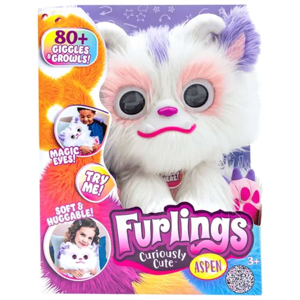 Furlings - Curiously Cute  Plush Toy - Aspen - 14-Inch