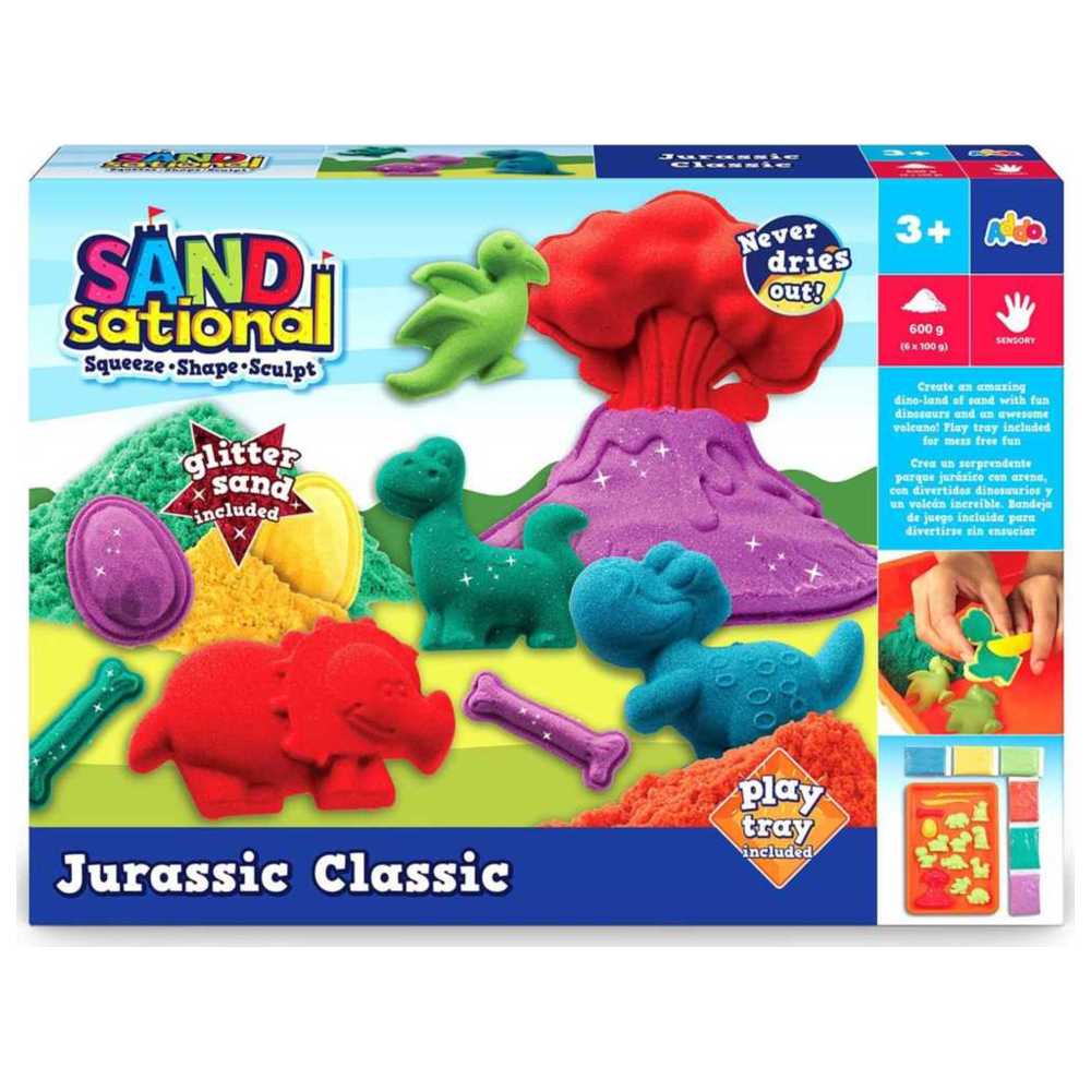 Addo - Sandsational Jurassic Classic Modelling Sand Playset - 20 Pcs