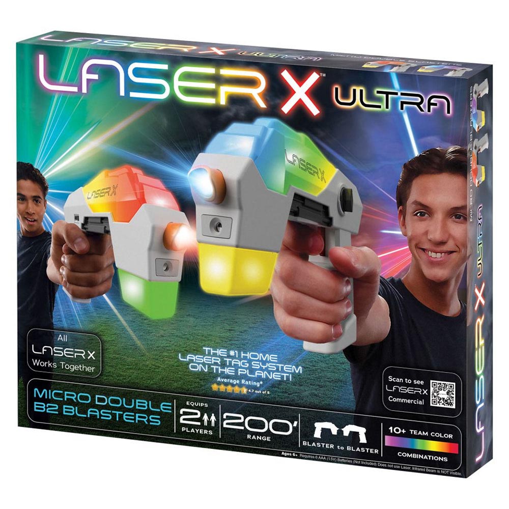 Laser X - Battery Operated Ultra Micro B2 Blasters - Pack of 2