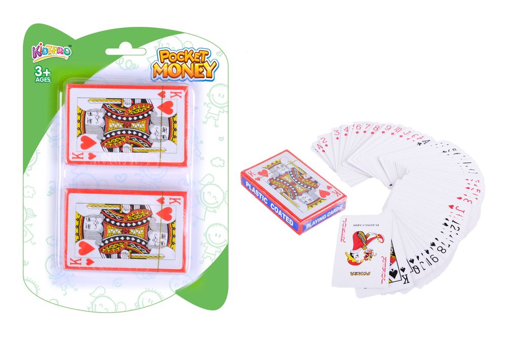 Kidzpro Pocket Money Playing Cards - Pack Of 2 - 54 Pcs