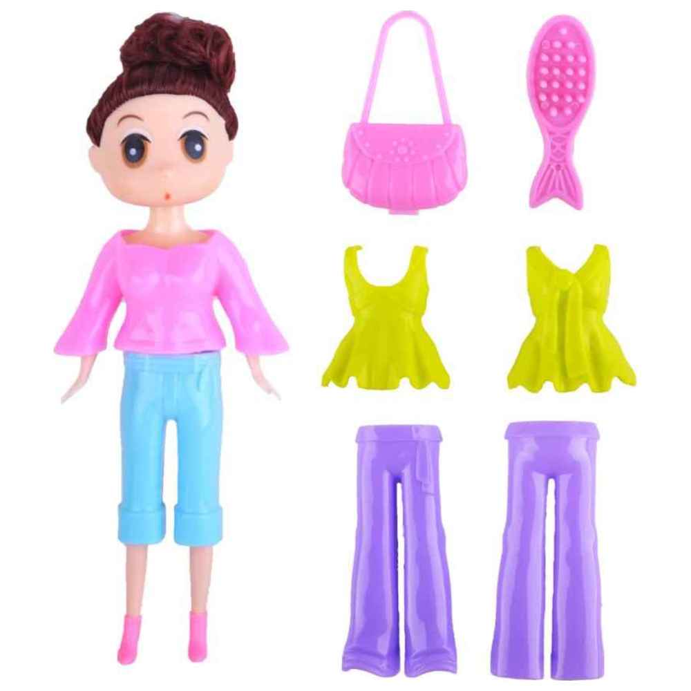 Kidzpro - Mini Princess Fashion Doll Snap On Playset - 7 Pcs