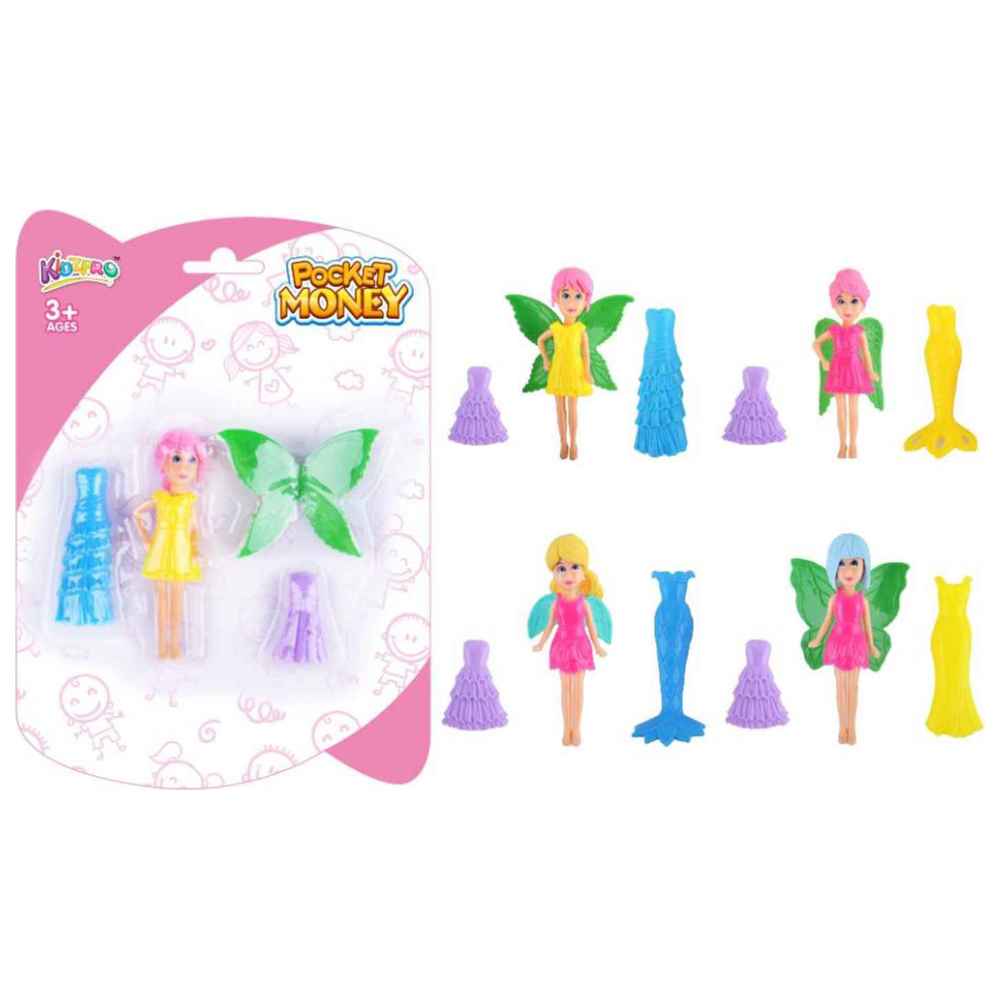 Kidzpro - Mini Princess Fashion Doll Playset - 3.5-Inch - 4 Pcs