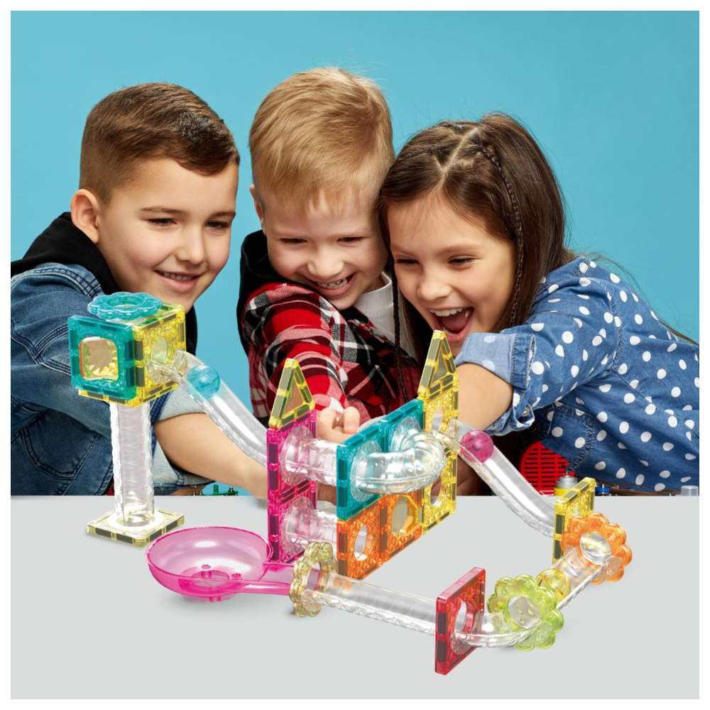 Picasso Tiles - Magnetic Mini Diamond Marble Run Track Building Set - 45 Pcs
