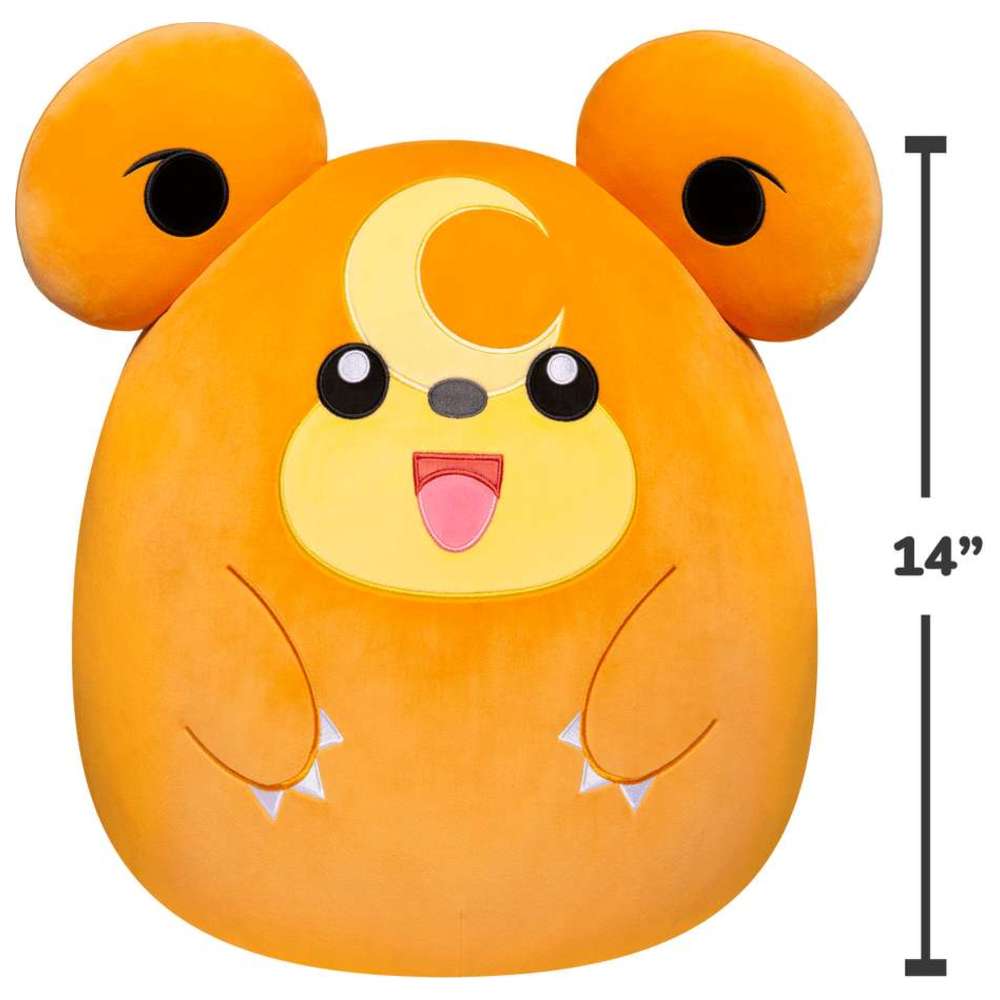 Pokemon - Squishmallow Teddiursa Plush Toy - 14-Inch