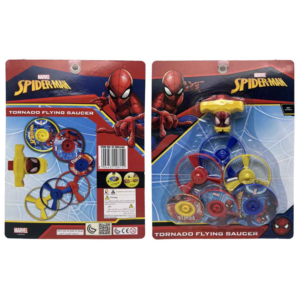 Marvel - Spider Man Tornado Flying Saucer - 6 Pcs