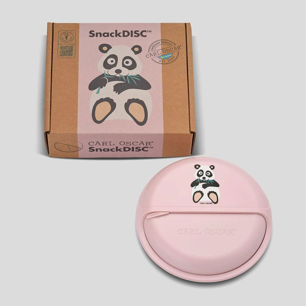 Carl Oscar - Kids 5 Rotatable Compartment Snack Disc Box - Pink Panda