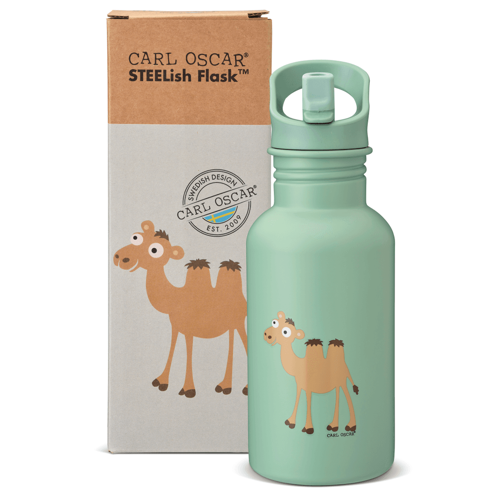 كارل أوسكار - قارورة فولاذية للأطفال - خضراء - 500 مل